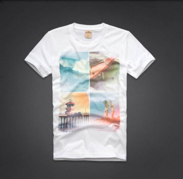 Hollister Hombres De Cuello Redondo Corto Remera HCO4067
